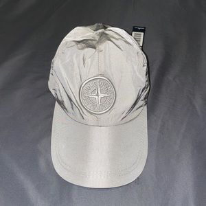 Gray Stone Island Nylon Cap Hat